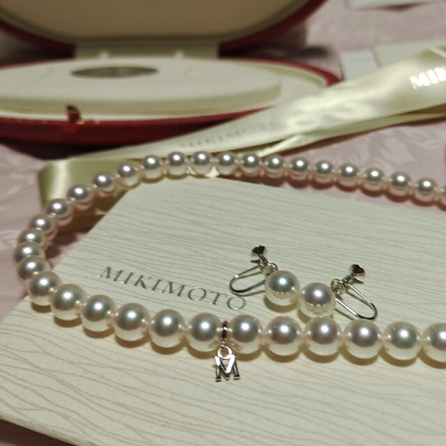 ミキモト MIKIMOTO パール ステーション ネックレス　18KWG