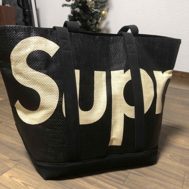 シュプリーム　Raffia Tote Black ラフィアトート　黒