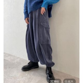 ニコアンド(niko and...)の【新品＊完売品】ニコアンド:起毛バルーンカーゴパンツ(ワークパンツ/カーゴパンツ)