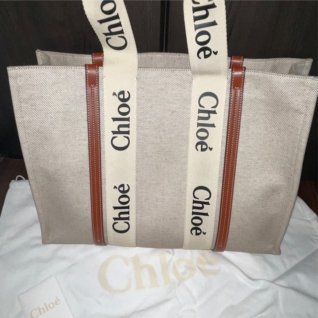 訳あり商品 Chloe - Chloe クロエ woody トートバッグ ラージサイズ