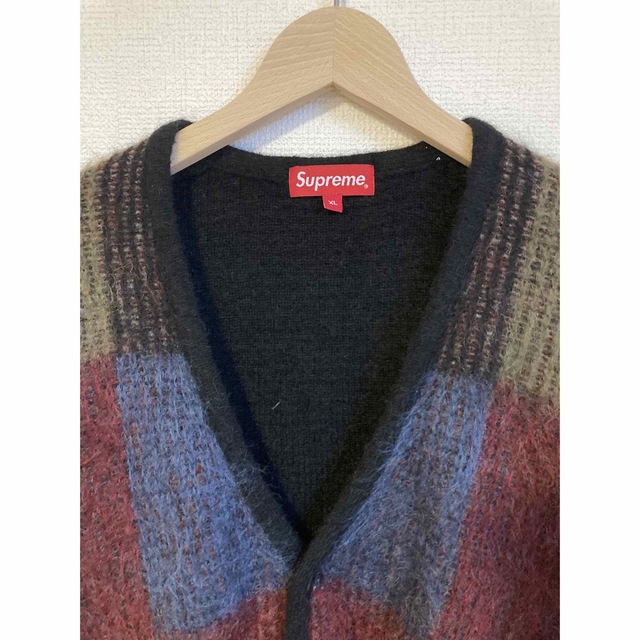 新品　Supreme Brushed Grid Cardigan  カーディガン