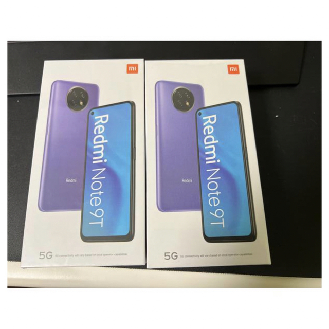 Xiaomi Redmi note 9T ブラック　64GB 2台セットスマートフォン/携帯電話