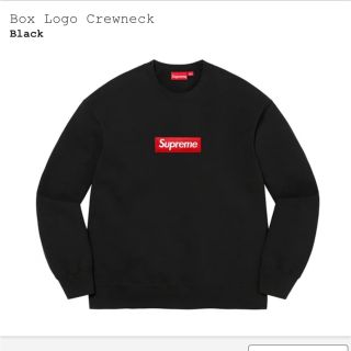 シュプリーム(Supreme)のsupreme box logo crewneck 黒　Lサイズ(スウェット)