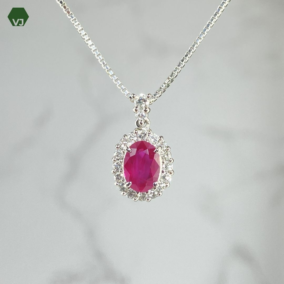 17-24】ルビー ダイヤモンド ネックレス R0.96ct D0.28ctの通販 17-24】ルビー ダイヤモンド ネックレス R0.96ct D0.28ctの通販