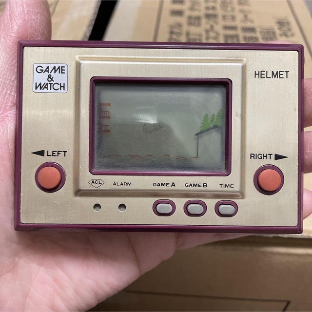 動きます!】ゲームウォッチ ヘルメット 当時 - 携帯用ゲーム機本体