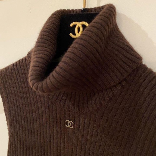 CHANEL(シャネル)のシャネル カシミア ニットワンピース レディースのワンピース(ロングワンピース/マキシワンピース)の商品写真