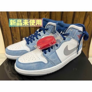 ジョーダン(Jordan Brand（NIKE）)のナイキ エアジョーダン1 MID SE フレンチブルー 28cm(スニーカー)