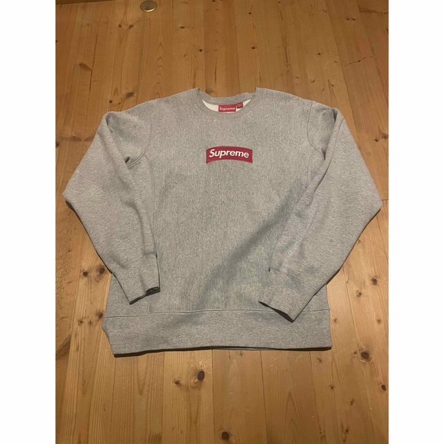 おまけあり15AW supreme crewneck box logo L