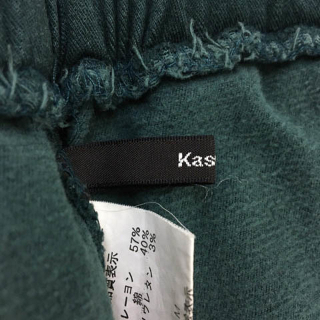 Kastane(カスタネ)のカスタネ スカート タイト 膝丈 無地 ウエストゴム M 緑 グリーン レディースのスカート(ひざ丈スカート)の商品写真