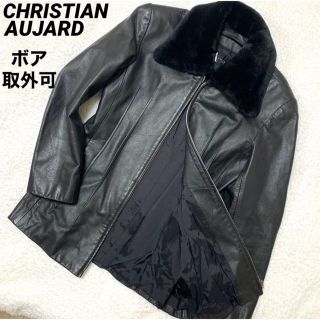 クリスチャンオジャール(CHRISTIAN AUJARD)のCHRISTIAN AUJARD レザー ジャケット コート(ライダースジャケット)