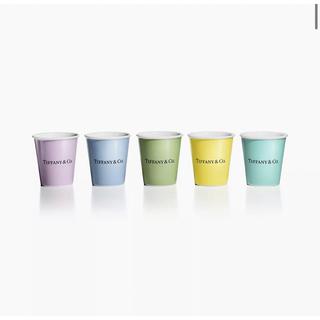 ティファニー(Tiffany & Co.)のティファニー コーヒー カップ ボーンチャイナ５個セット(食器)
