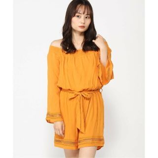 ゲス(GUESS)の【オレンジ(G2O6)】(W)Jamila Crochet Romper(サロペット/オーバーオール)