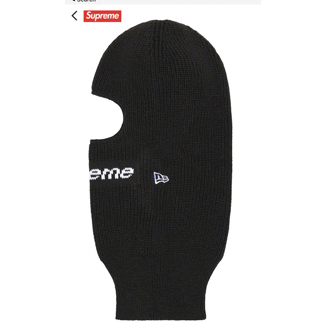 Supreme(シュプリーム)のSupreme New Era Logo Balaclava Black 黒 メンズの帽子(ニット帽/ビーニー)の商品写真
