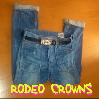 ロデオクラウンズ(RODEO CROWNS)のロデオ ベルト付きデニム(デニム/ジーンズ)