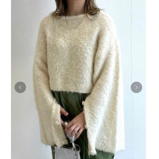 ダブルクローゼット(w closet)のwcloset ブークレ起毛 オープンスリーブ プルオーバー(ニット/セーター)