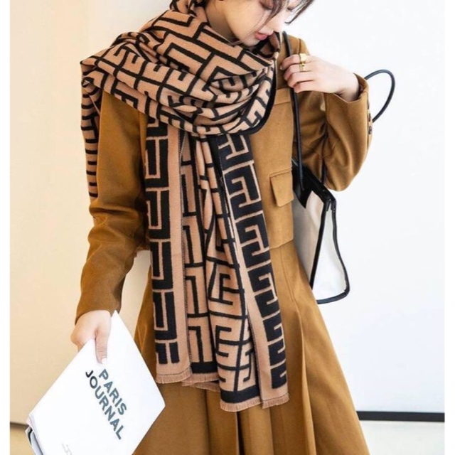 大人気⭐️総柄 ショール マフラー カシミヤ混 ストール ブランケット