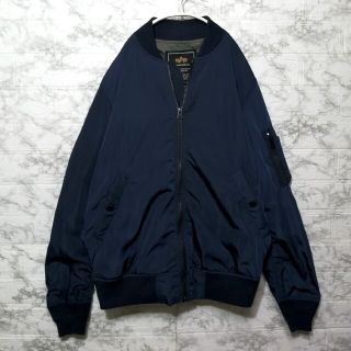 アルファインダストリーズ(ALPHA INDUSTRIES)の★アルファ インダストリーズ★MA-1 ネイビーブルー Mサイズ 美品古着(フライトジャケット)