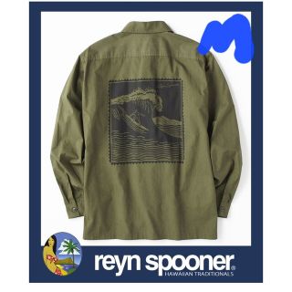 レインスプーナー(Reyn Spooner)の定価7689円‼️REYN SPOONERハワイサーフプリントシャツ/カーキ M(シャツ)