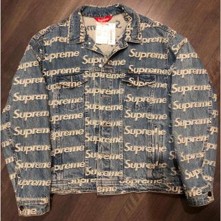 シュプリーム(Supreme)のSupreme Frayed Logo Denim Trucker Jacket(Gジャン/デニムジャケット)