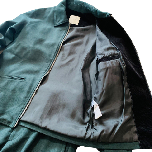 EDIFICE(エディフィス)のEDIFICE  ブルゾン　サイズS ウール セットアップ グリーン メンズのジャケット/アウター(ブルゾン)の商品写真