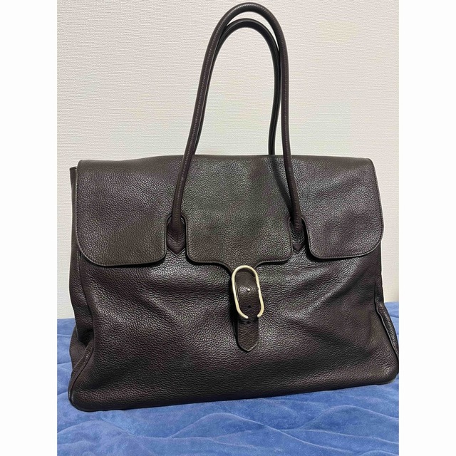 美品 Cisei フラップトートバッグ 983 ダークブラウン - トートバッグ