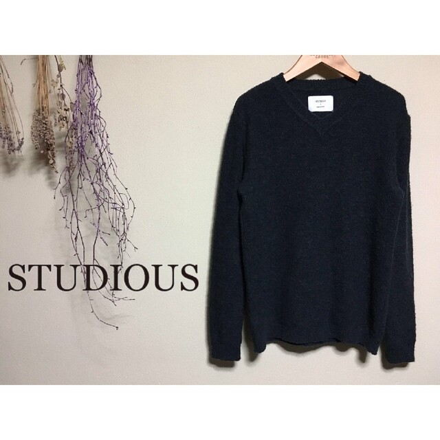 STUDIOUS(ステュディオス)のSTUDIOUS(ステュディオス) ニット　セーター　ダークグレー　size0 メンズのトップス(ニット/セーター)の商品写真