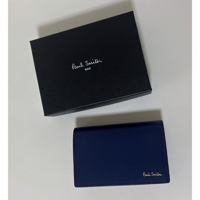 Paul Smith(ポールスミス)のポールスミス　牛革カードケース　ブルー　定期入れ メンズのファッション小物(名刺入れ/定期入れ)の商品写真