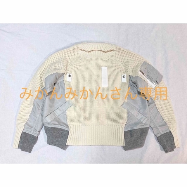 sacai 19-04578  ニット×ナイロンセーター　サイズM54㎝裾巾