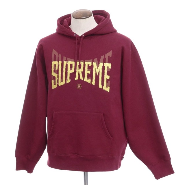 シュプリーム Supreme 2022年秋冬 Rhinestone Shadow Hooded Sweatshirt 裏起毛スウェット ラインストーンロゴ パーカー【サイズXL】【メンズ】