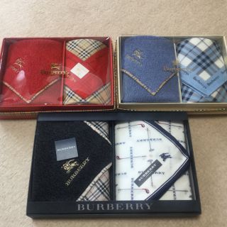 バーバリー(BURBERRY)の★新品 バーバリー タオルハンカチ & ハンカチ  3セット(ハンカチ)