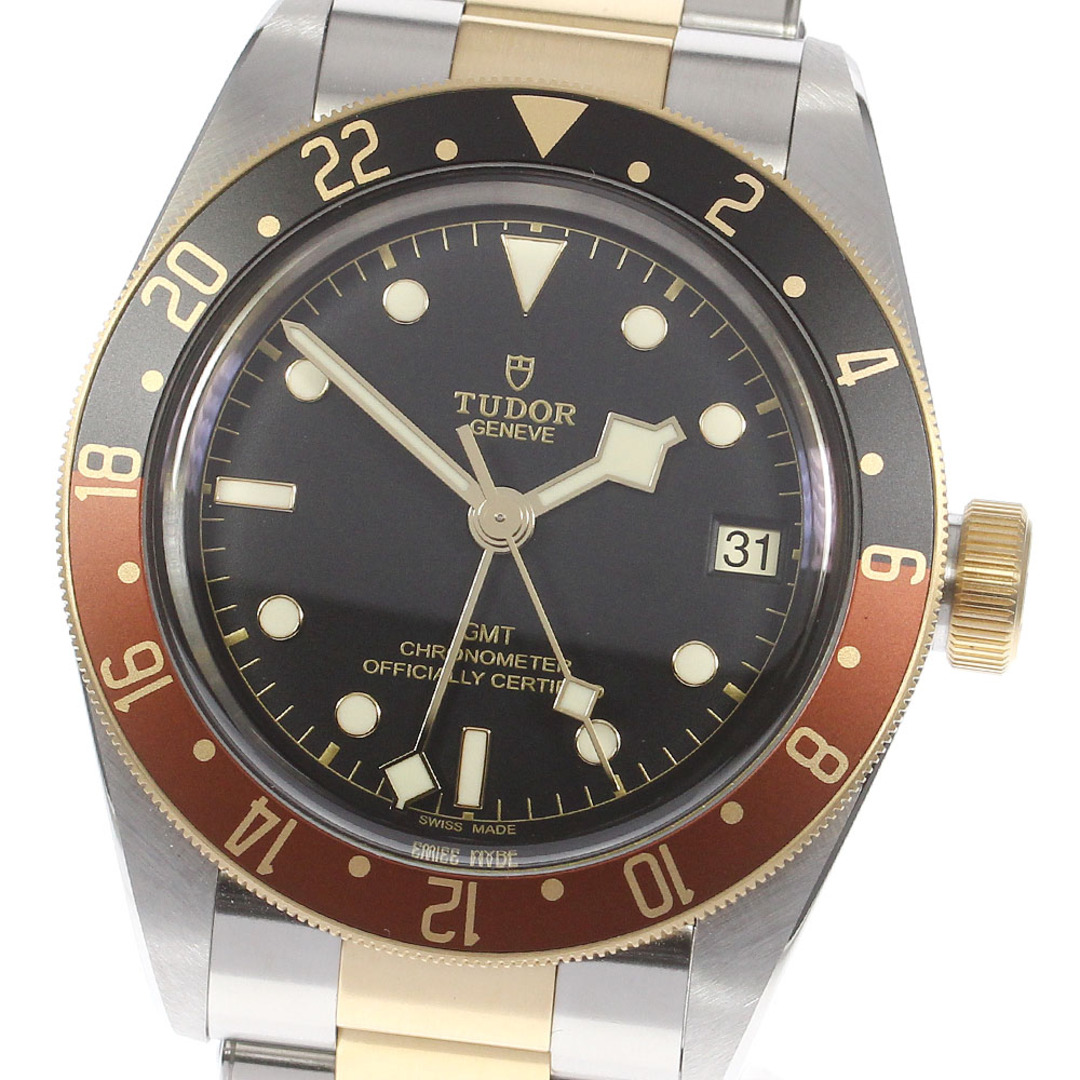 ☆極美品 ★箱・保証書付き【TUDOR】チュードル ブラックベイ GMT デイト 79833MN 自動巻き メンズ_723197