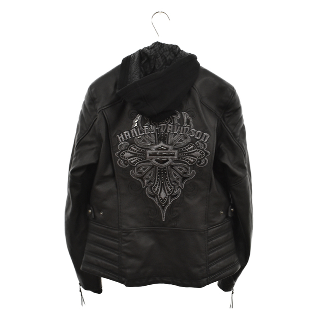 Harley-Davidson レザー シングル ライダース ブラックS