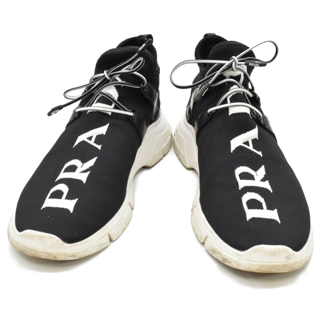 PRADA(プラダ)のPRADA プラダ 21AW NERO+BIANCO 4E3492 ローカットスニーカー シューズ ブラック/ホワイト メンズの靴/シューズ(スニーカー)の商品写真