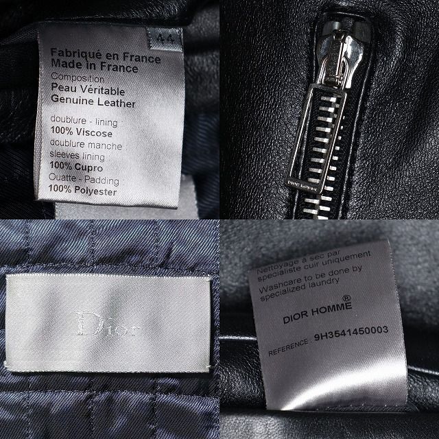 DIOR HOMME(ディオールオム)のDior Homme 09AW レザーライダース 44 メンズのジャケット/アウター(ライダースジャケット)の商品写真