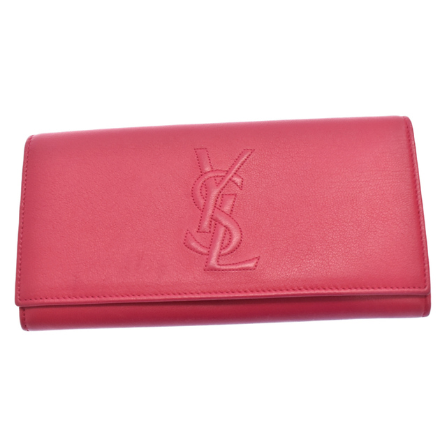 YVES SAINT LAURENT イヴサンローラン 352905 YSLロゴ2つ折り長財布 ロングウォレット ピンク