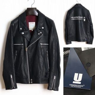 アンダーカバー(UNDERCOVER)のUNDERCOVER×COMME des GARCONS新品レザーライダース(ライダースジャケット)