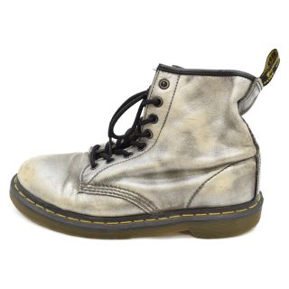 ドクターマーチン(Dr.Martens)のDr.Martens ドクターマーチン 8ホール レースアップ レザー ブーツ シルバー(ブーツ)