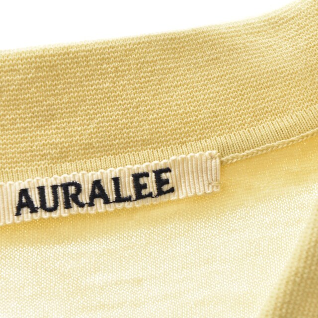 AURALEE(オーラリー)のAURALEE オーラリー 20AW SUPER HIGH GAUGE KNIT POLO スーパー ハイゲージ ニット 長袖ポロシャツ イエロー A20AP01MN メンズのトップス(ポロシャツ)の商品写真