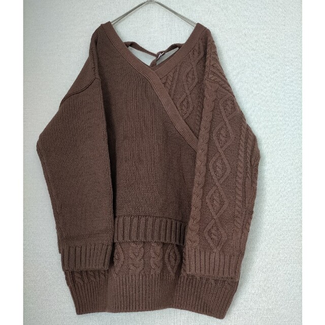 moussy(マウジー)のmoussy CABLE LAYERED KNIT レディースのトップス(ニット/セーター)の商品写真