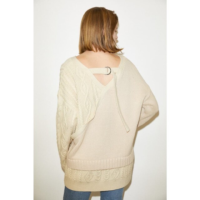 moussy(マウジー)のmoussy CABLE LAYERED KNIT レディースのトップス(ニット/セーター)の商品写真