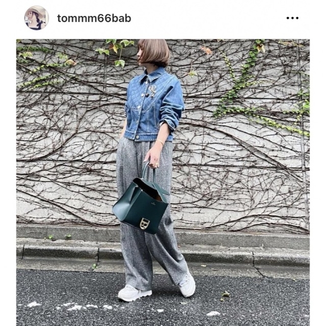 cygne_2 シーニュ ウエストギャザータックサスペンダーパンツ 杢グレー