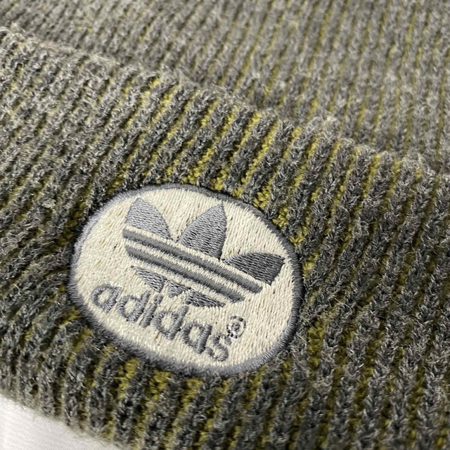 adidas(アディダス)の80’s adidas ニットキャップ デサント レアカラー グリーン×グレー メンズの帽子(ニット帽/ビーニー)の商品写真