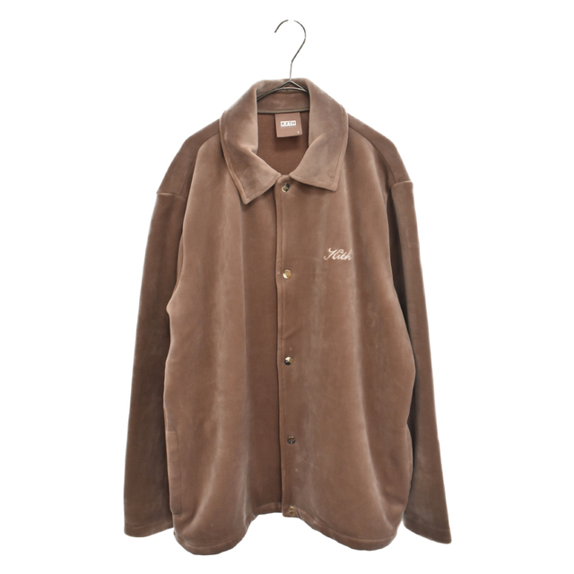 KITH - KITH キス ベロアコーチジャケット ピンク KHM010014の KITH - KITH キス ベロアコーチジャケット ピンク KHM010014の