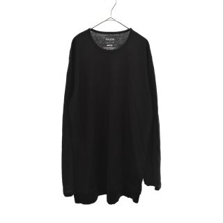 ヨウジヤマモト(Yohji Yamamoto)のYohji Yamamoto ヨウジヤマモト 21AW ウォッシャブル ウール天竺 ロングスリーブ Tシャツ ブラック HR-T70-174(Tシャツ/カットソー(七分/長袖))