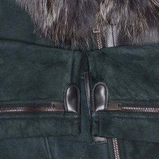 GUCCI国内正規品トムフォード期アナグマファー ムートンレザージャケット 48