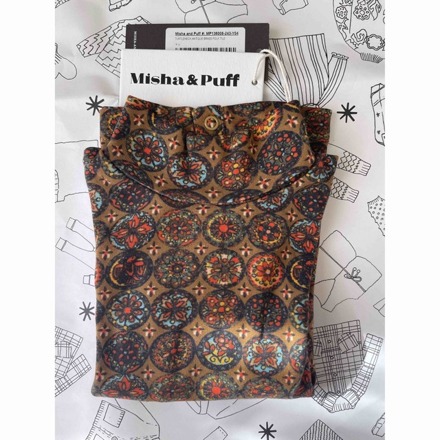 Misha & Puff(ミーシャアンドパフ)のTurtleneck ANTIQUE BRASS FOLK TILE キッズ/ベビー/マタニティのキッズ服女の子用(90cm~)(Tシャツ/カットソー)の商品写真