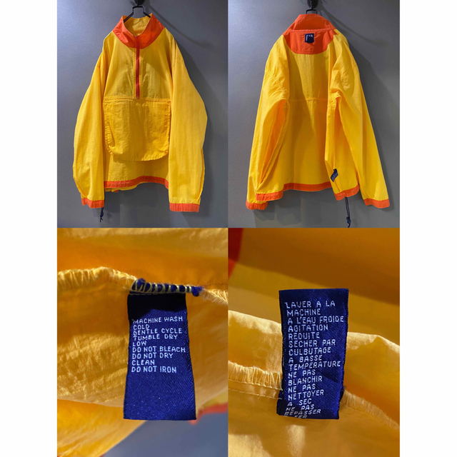 古着 ビンテージ 90s オールド GAP イエロー 黄 ナイロン ジャケット メンズのジャケット/アウター(ナイロンジャケット)の商品写真
