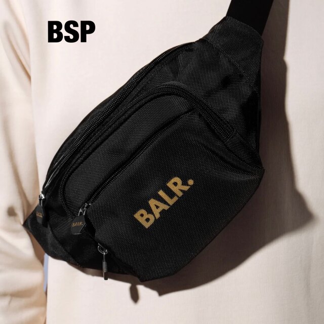 BALR. ウエストポーチ balr 黒×ゴールド 新品正規品