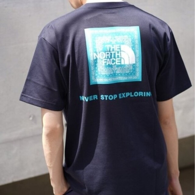 EDIFICE(エディフィス)の値下げ　エディフィス　THE NORTH FACE　バンダナスクエアロゴTシャツ メンズのトップス(Tシャツ/カットソー(半袖/袖なし))の商品写真
