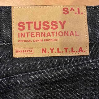 ステューシー(STUSSY)のSTUSSY ブラックジーンズ(デニム/ジーンズ)